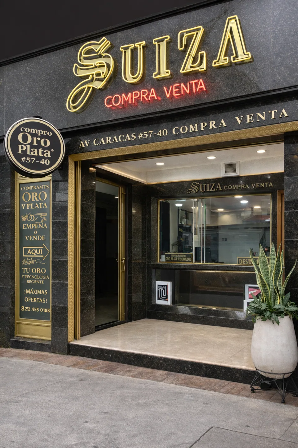 Fachada de Compraventa Suiza