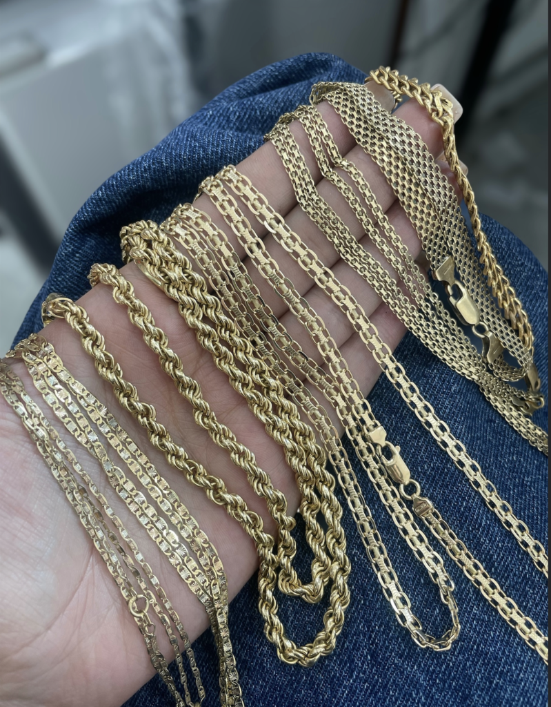 Cadenas de oro negociadas en nuestra sede